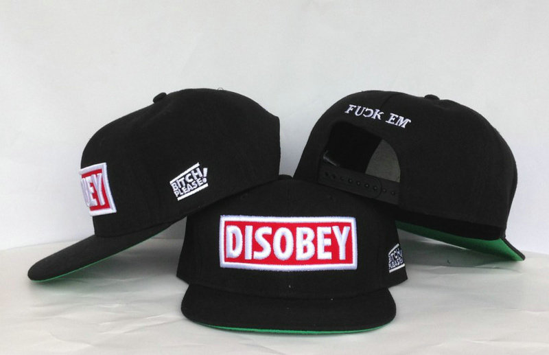 Disobey Black Snapback Hat GF 2